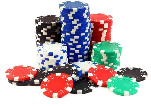 Image of Amazon Brand - Umi Adult Casino Style 140 Pieces Poker Chips Set Rummy Counter Token Coins Table Top Games for Poker Nights Party Gift 5 Colors