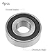 TOP-VIGOR 2Pcs 1628-2RS Deep Groove Ball Bearings, Z2 5/8 Inch x 1-5/8 Inch x 1/2 Inch Double Sealed Industrial Bearings, Chrome Steel Skateboard Bearings for Electrical Instrument Equipment