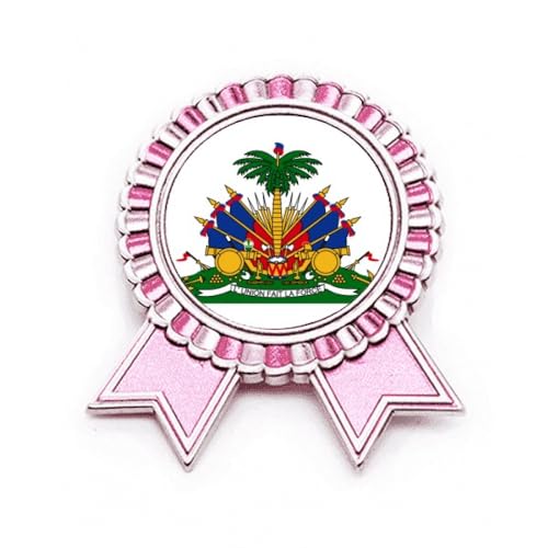 Broche emblème Nord Haïti Rose M en métal bijou de vêtement