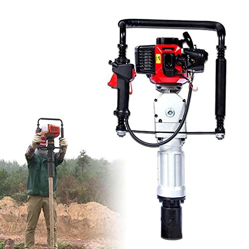 2 Stroke Gasoline Post Driver T Post Pile Driver 52cc Gasoline Powered Pile Driver Hammer with Tools Kits
