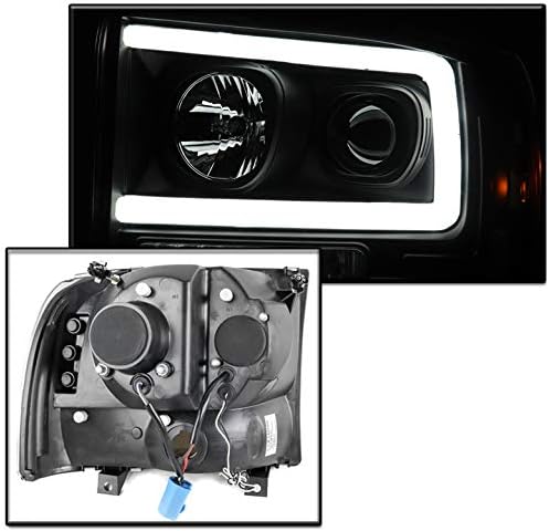 LED Projector Headlights Headlamps Black Compatible with 1999-2004 Ford F-250 F-350 F-450 F-550 Super Duty