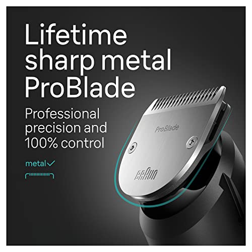 Braun All-In-One Style Kit Series 7 7410, 8-In-1 Trimmer For Men With Beard Trimmer, Body Trimmer For Manscaping, Hair Clippers & More, Braun’s Sharpest Blade, 40 Length Settings, Waterproof #TOP6