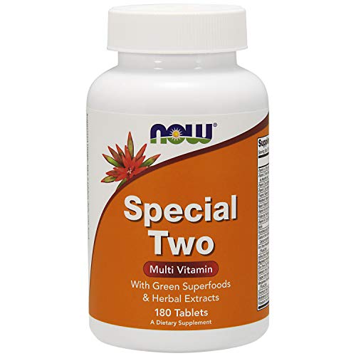 NOW Supplements, Special Two with Super Greens & Herbal Extracts, Multi Vitamin, 180 Tablets