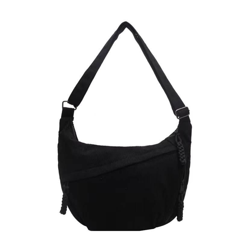 Image of WildHorn Travel Crossbody Crescent Bag for Women | Over-Shoulder Half Moon Sling Purse with Zipper | Unisex Chest Bag & Waist Bag for Daily Travel Use
