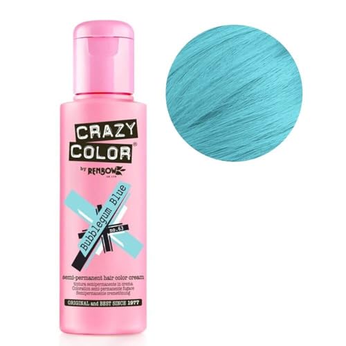 Crazy Color Bubblegum Blue no 63, 100ml - Farbcreme Hellblau