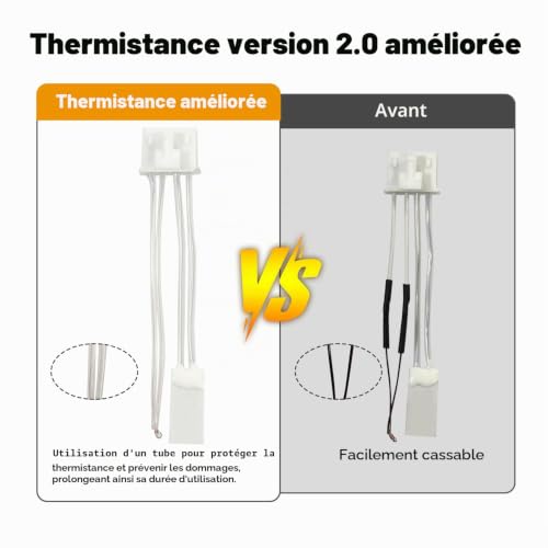 HzdaDeve 0,2 mm 0,4 mm 0,6 mm Hotend en céramique pour Kobra S1 Combo Extrudeuse de tête d'impression en acier inoxydable Kit Hot End Buse durcie Bloc chauffant Résistance chauffante Thermistor pour – vue 3