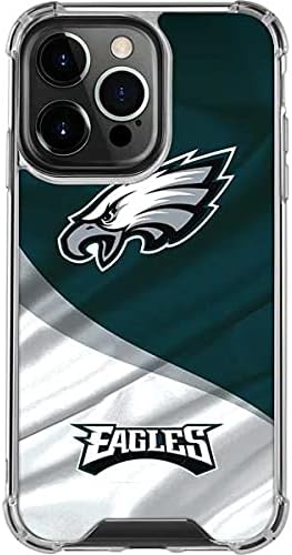 Skinit Clear Phone Case Compatible with iPhone 13 Pro - Officially Licensed NFL Philadelphia Eagles Retro Logo Design