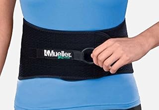 MUELLER Sports Medicine Green Adjustable Back & Abdominal Support, Ideal for Upper and Lower Back Pain, Relief & Support for Men and Women, Strains, Sciatica, Scoliosis, Black, Black, One Size