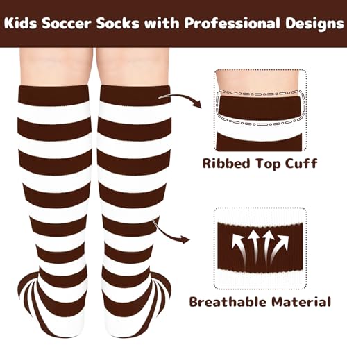 Image of Olreco 1 Pack Toddler Kids Youth Soccer Socks Girls Boys Baseball Socks Youth Knee High Softball Football Accessories Cotton