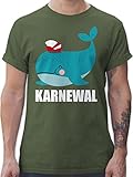 T-Shirt Herren - Karneval & Fasching - Karnewal - S - Army Grün - Tshirt grün - L190