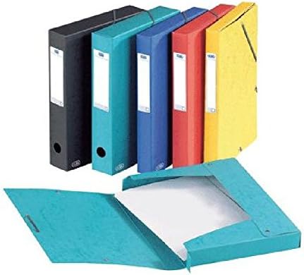 Lot de 10 Boîte à élastiques Eurofolio+ 24x32, dos de 40, en carte grainée, colo