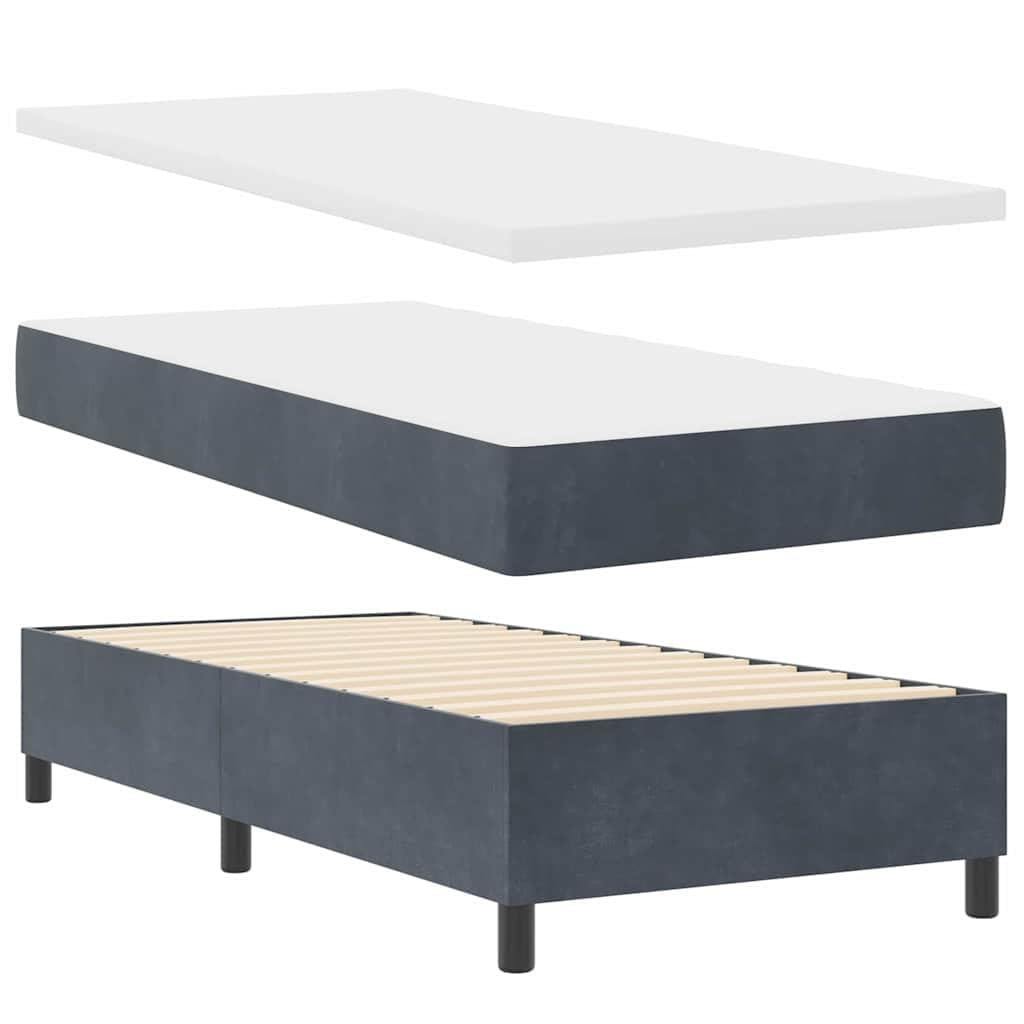 Contenitore in legno imbottito velluto Grigio scuro stile moderno 62.06