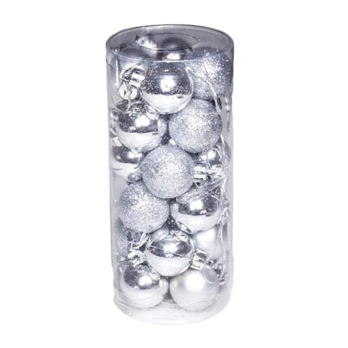 Weihnachtsbaumkugeln aus Kunststoff, 3 cm, für Zuhause, Party, hängende Ornamente, Frohe Weihnachten, dekorative Weihnachtsdekoration, Ornamente, Partydekoration, Weihnachtsgeschenke, Strumpffüller,