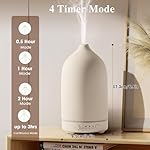 Diffuserlove Ceramic Essential Oil Diffuser 160ML for Room, Home, Bedroom - Aromatherapy Stone Diffuser White (Size: 6.8" H x 3.6" W) - Image 5