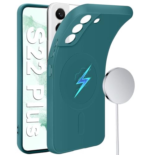 Coque Samsung S22 Plus avec MagSafe en silicone vert
