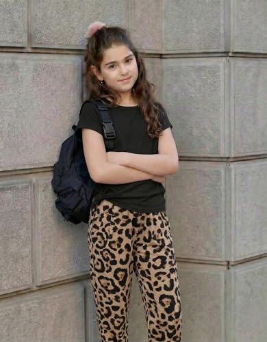 Image of Arshiner Girls Clothes 2 Piece Summer Outfits Drop Shoulder Top Pullover Sweatpants Jogger Set Sweatsuits Tracksuits 6-14Y