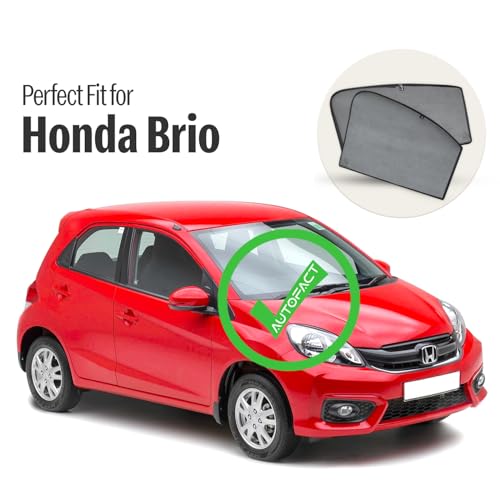 Image of Autofact Car Sunshades for Honda Brio, UV Protection, Useful Car Accessories, Custom fit Sun Shades for Side Windows, Set of 4