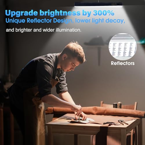 Image of Magnetic Light BAR, 11.81-inches 5000mAh Rechargeable Portable Lamp Built in 165 LED Bulbs,with Handy Hook with 2 Magnets Endurance
