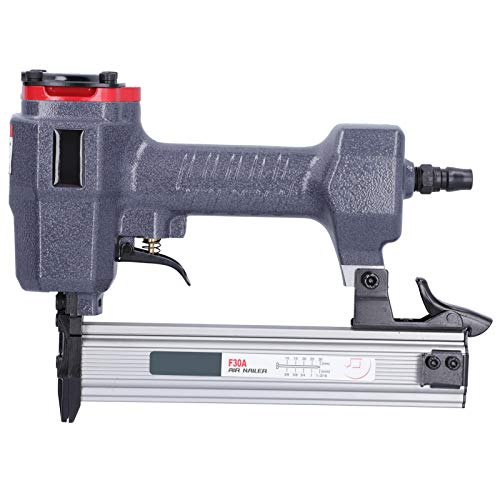 Pneumatic Air Nailer, Aluminum Upholstery Stapler Straight Finish Nailer Multifunctional Brad Nailer Air Nail Guns Hand Tools for Carpentry, Woodworking and DIY Projects