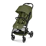 CYBEX Gold Kinderwagen BEEZY mit Ergonomischer Liegeposition, Ab Geburt bis ca. 4 Jahre (max. 22 kg), Kompakt faltbar, Einhand-Gurtsystem, Moss Green