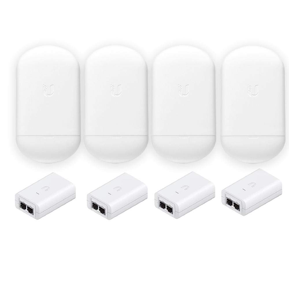 NanoStation AC loco NS-5ACL-US Loco5ac 5GHz 802.11ac airMAX CPE Radio 450Mbps Wireless Access Point (4-Pack) with PoE POE-24-7W-G Included (4-Pack)