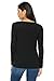 Mother of The Groom Rhinestone Heart Womens V Neck Long Sleeve Tee Shirt (3X) Black