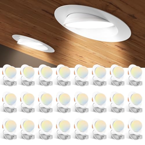 Amico 24 Pack 6 Inch 5CCT Gimbal LED Recessed Lighting,