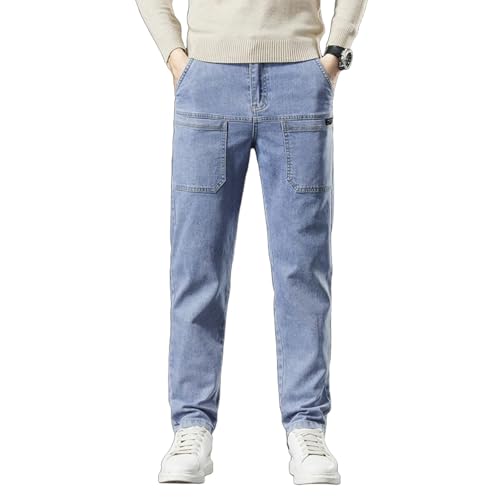 Mecutie Jeans, Mecutie Jeans Men, High Stretch Multi-Pocket Durable Cargo Pants, Motorcycle Jeans Cargo Jeans for Men