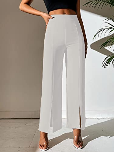 Image of Shasmi Women's Dress Pants Stretchy Work Slacks Business Casual Office Bootcut Leg Elastic Waist Regular Fit Plazzo Trouser Pant (Pant 65)