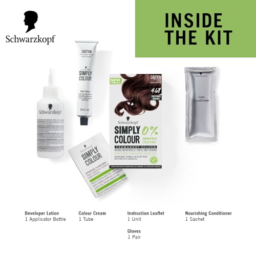 Image of Schwarzkopf Simply Colour Permanent Hair Colour Gentle On Scalp, Upto 100% Grey Coverage, Dermatologist Tested Long-Lasting Nourishing Formula With Argan Oil, 1.0 Natural Black 142.5ml