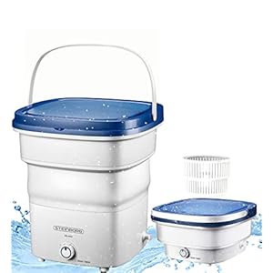 Opvouwbare mini-wasmachine | Wasmachine tot 1,5 kg | Reiswasmachine | Miniwasmachine | Camping Mobile Wasmachine | Vermogen: 135 Watt | Wasproces: