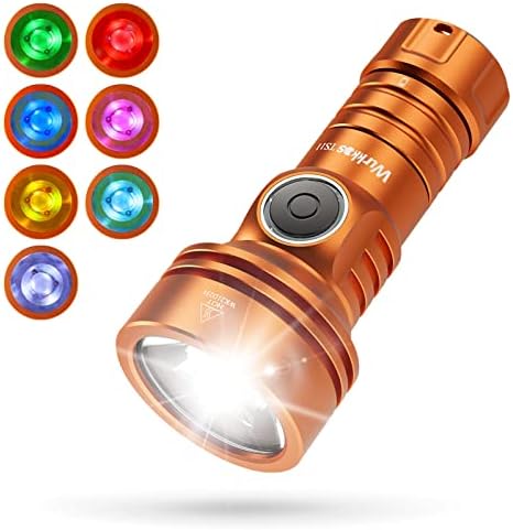 Wurkkos TS11 Mini Torch LED, 2000 Lumens Small Torches SFT40 LED with RGB Auxiliary, Max Throw 616M Outdoor Torch USB-C Rechargeable 18350 with TIR Lens, BLF Anduril 2.0 UI