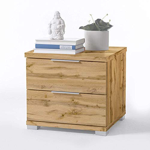 Stella Trading Universal Nachtkommode Mesilla de Noche, Tabla de Madera aglomerada, Roble, B/H/T: ca. 46/43/42cm