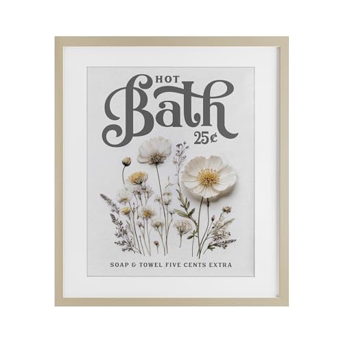 Pressed Flowers Hot Bath tableau pour habiller un mur vide de salle de bain