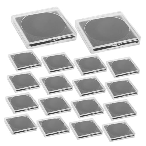 Caja organizadora cuadrada para monedas, transparente, 20 piezas miniatura 1