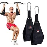 DMoose Premium Hanging Ab Straps for Pullup Bar, Hanging Leg Raises Strap for Gym Workout, Big D-Ring Steel Quick Connectors, Extra Padding for Training Workout Equipment, for Shoulders, Lower Back