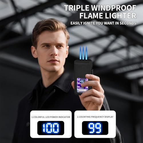 Encendedor Meiruby torch para hombre recargable de butano miniatura 7