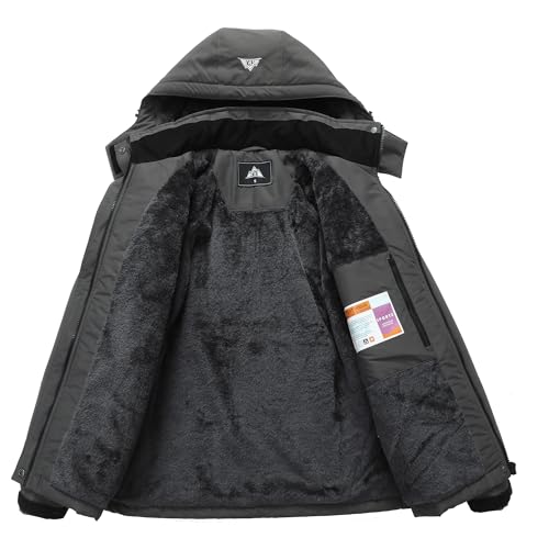 Image of MOERDENG Women's Ski Jacket Waterproof Winter Coat Hooded Snowboarding Jacket Warm Winter Jacket