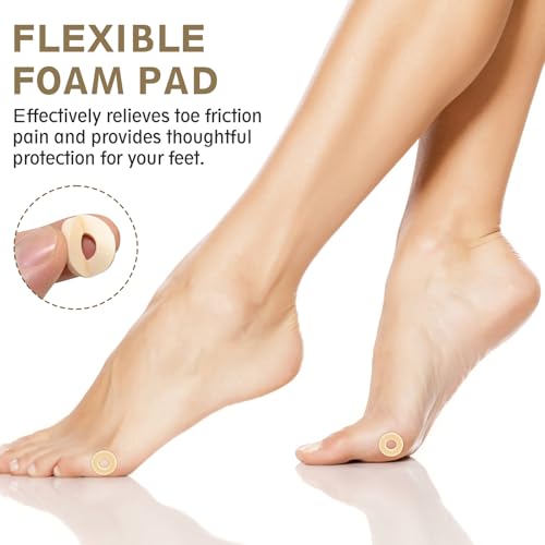 60PCS Corn Cushions for Feet, Latex Sponge Foot Callus Pads, Corn Pads for Toes (Oval) - Thumbnail 5
