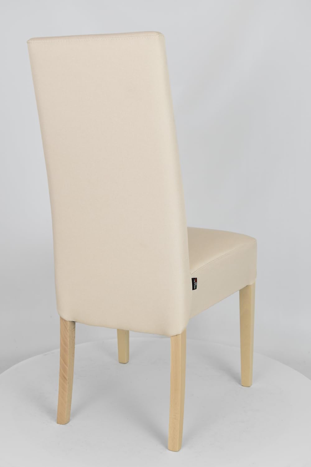 t m c s Tommychairs - Set 4 sillas Chiara para Cocina, Comedor, Bar y Restaurante, solida Estructura en Madera de Haya Color Natural y Asiento tapizado en Tejido Color Marfil