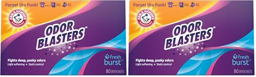 Arm & Hammer Dryer Sheet 80ct Odor Blaster Fresh Burst (Pack of 2)