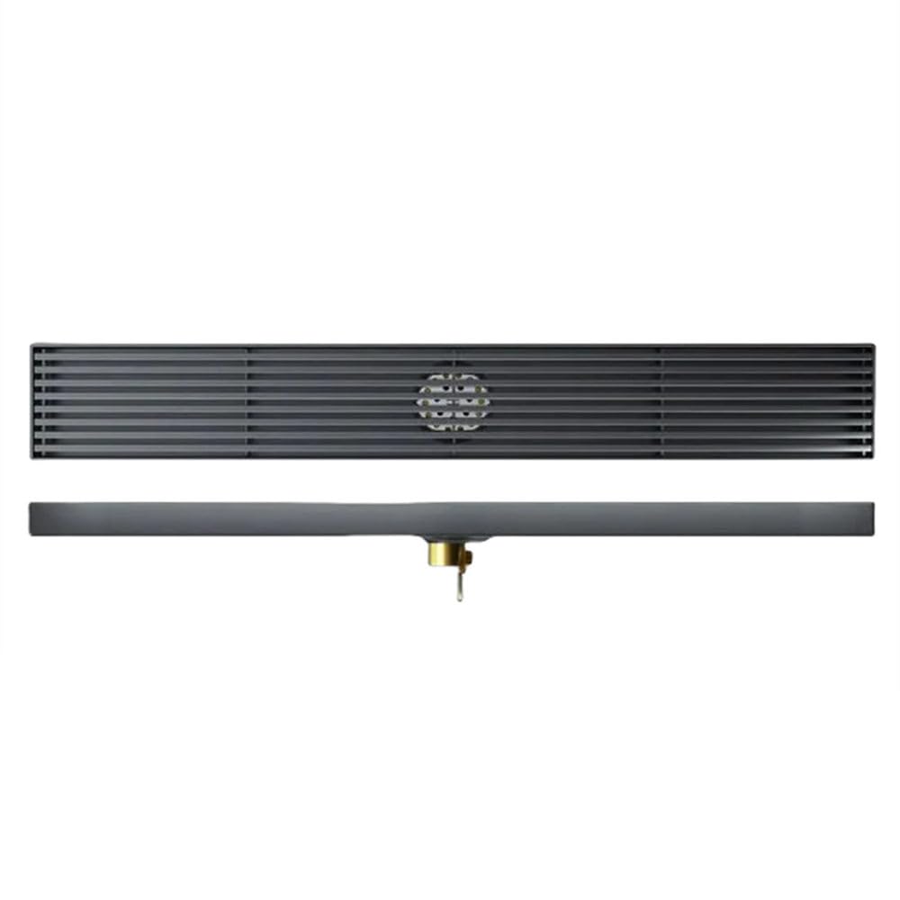 Draina Solut - Scarico a pavimento lungo in acciaio inox 304, anti-odore, 80 cm, per bagno e doccia