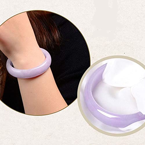 Jonc en jade violet glacé, accessoire de mode élégant - 3