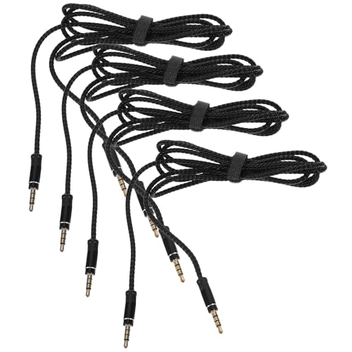 Cable auxiliar Jack 3.5mm macho a macho 1.5m nylon x4 miniatura 1