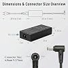 Cargador de laptop de 240W para ASUS ROG Zephyrus G14 G15 G16 Series | para TUF A15 F15 F16, Adaptador de corriente ADP-240EB B A20-240P1A, 20V 12A Fuente de alimentación, punta redonda de 6.0 x 3.7mm, con cable de corriente 6