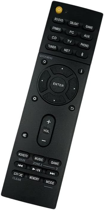 Replacement Remote Control Replace for TV/Audio/Projector for Onkyo TX-RZ830 TX-RZ820 TX-RZ630 Network AV Receiver