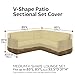 Classic Accessories Veranda Water-Resistant 85 Inch Patio V-Shaped Sectional Lounge Set Cover, Patio Furniture Covers