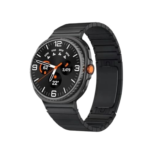 �ɓK������Samsung Galaxy Watch 8/ 8 Classic 46mm /44mm /40mm /Ultra 47mm 2025�ɓK������X�e�����X�X�`�[���o���h(Black-Black,For Galaxy Watch 8 44mm)