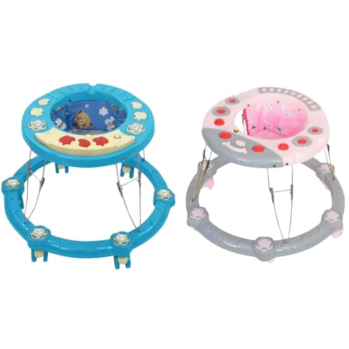 Little Foot Baby Products Musical Activity Walker with Musical Toy Bar Rattles and Activity Toys | Grey&Pink : Sky Blue
