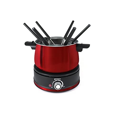 Swissmar 10 Piece Electric Fondue Set (Red) Cover